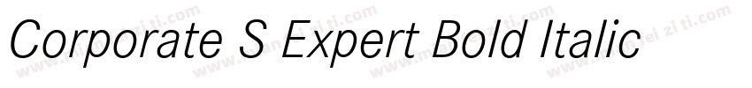 Corporate S Expert Bold Italic OsF字体转换